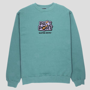 Master~Sound Embroidered Sweater (Washed Out Teal)