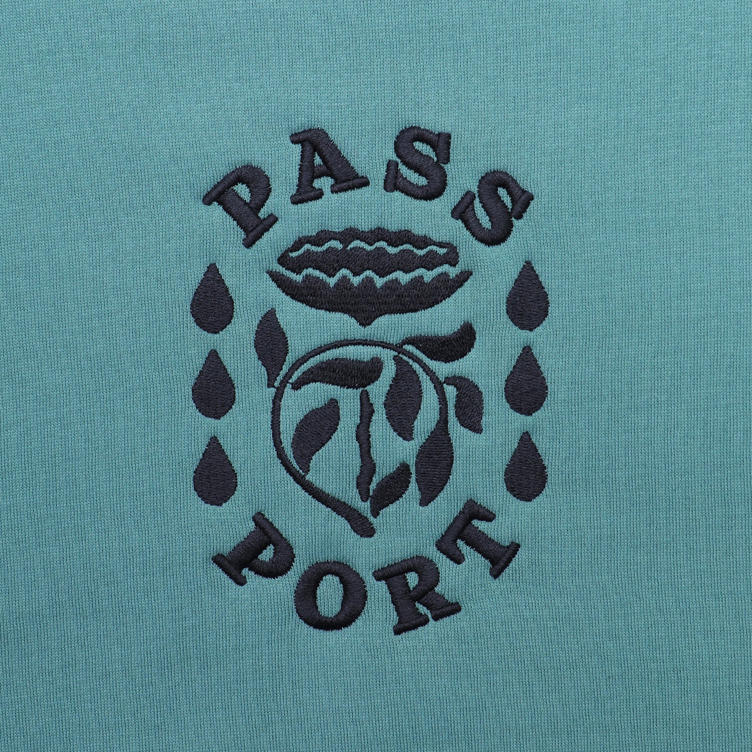 Fountain Embroidery Sweater (Washed Teal)