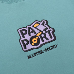 Master~Sound Embroidered Sweater (Washed Out Teal)