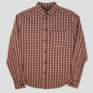 Workers Check Shirt L/S (Brown)